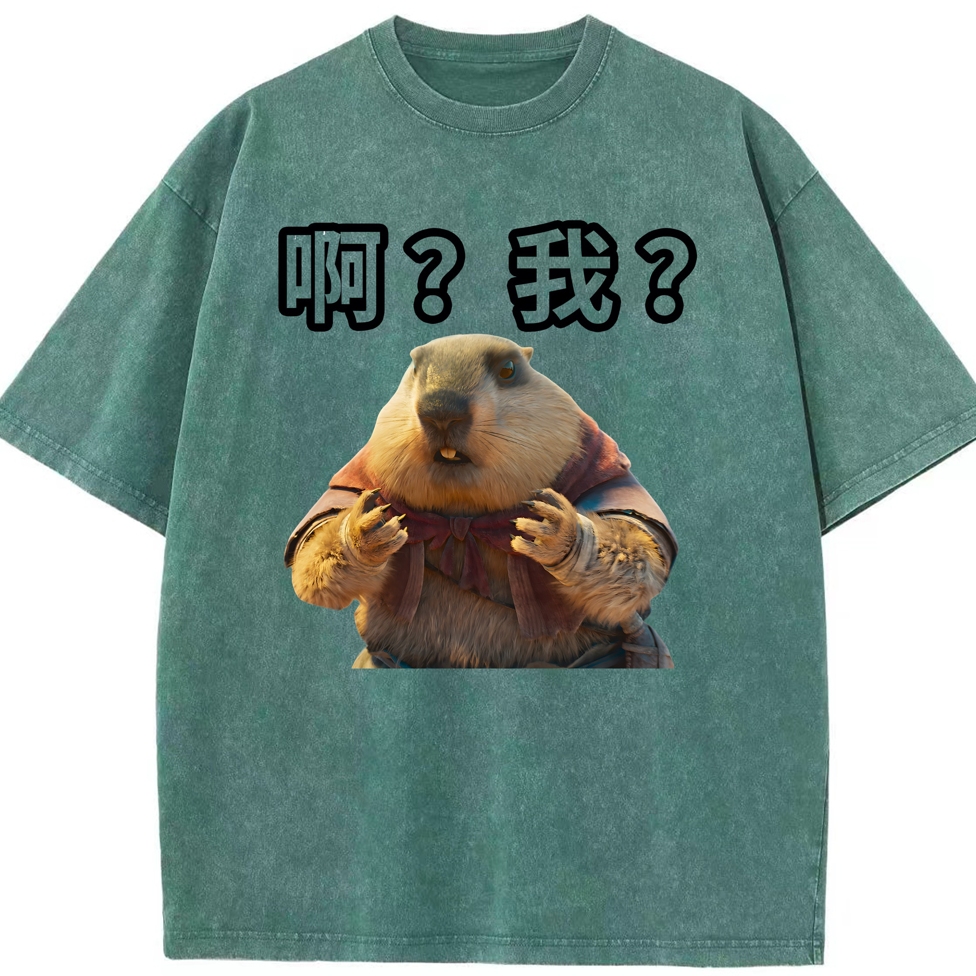 （画像用） Ne Zha 2 ナタ 魔童の大暴れ 綿100% ヴィンテージ風 半袖Tシャツ（フロントプリント）